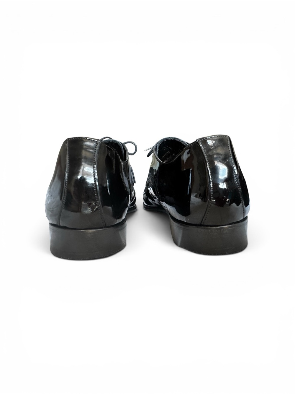 Dolce & Gabbana - Black Patent Leather Derby Dress Shoes - Picture 4 of 5